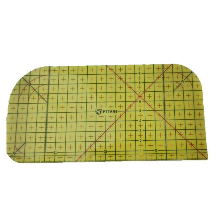 Règle à Repasser Biglumin - En Résine Résistante à La Chaleur (220°C) - 20x10 Cm - Pour Couture, Patchwork, Ourlets - 6