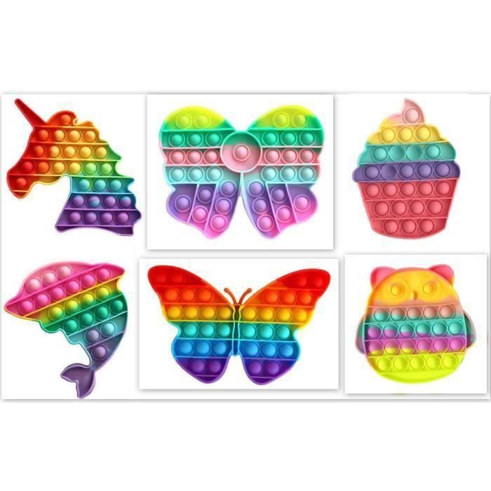 Jouets de compressionFidget toysPop bulle licorne dauphin hibou