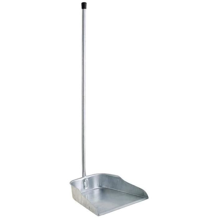 Pelle à Poussière Long Manche 85 Cm Acier Inoxydable - Grande Capacité Bleu Pour Maison Bureau