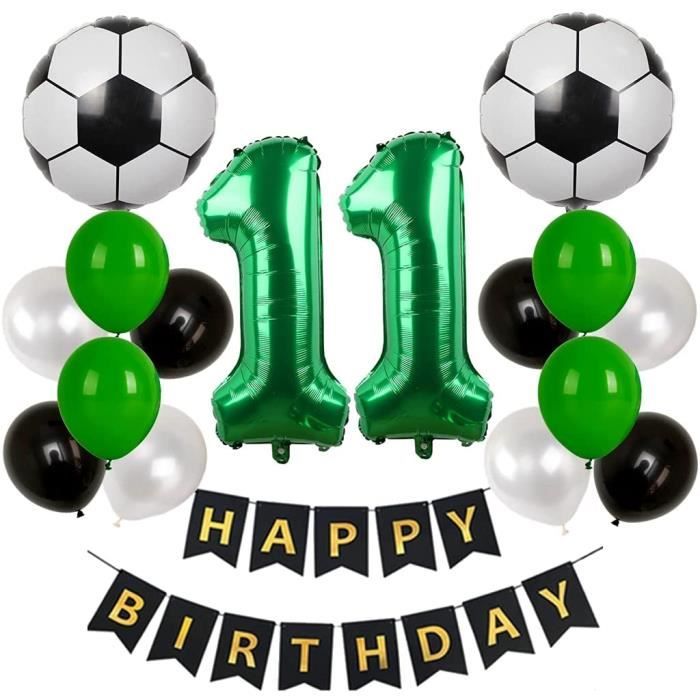 Ballon De Football Pour 11e Anniversaire Vert Decoration D Anniversaire Pour Garcon 11 Ans 11 Ballons De Football 11 1366 Cdiscount Maison