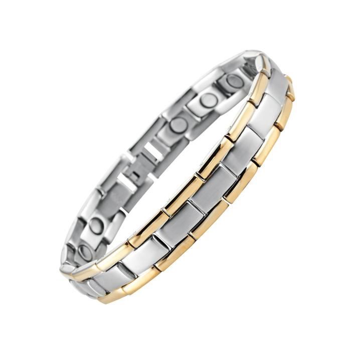 Bracelet Homme Acier Inoxydable – Style Lien Cubain Et Figaro – Ensemble De Bracelets Pour Homme/femme – Cadeau Pour Père, Mari, Petit Ami – 19 Cm