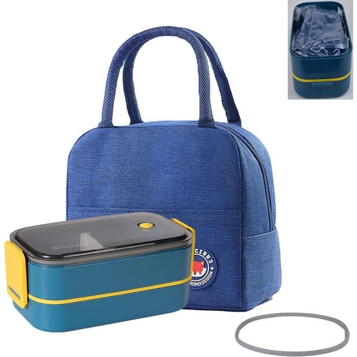 Legami - Boîte à déjeuner, matériau durable, y compris 3 couverts en plastique et une bande élastique, thème voyage Legami - Boîte à déjeuner, matériau durable, y compris 3 couverts en plastique et une bande élastique, thème voyage