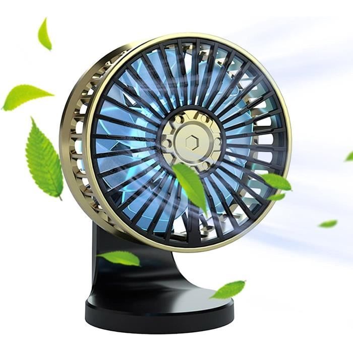 JOYTUTUS Ventilateur Voiture Clipser Ventilateur Avec Affichage LED Rotation à 360° 100 Vitesses