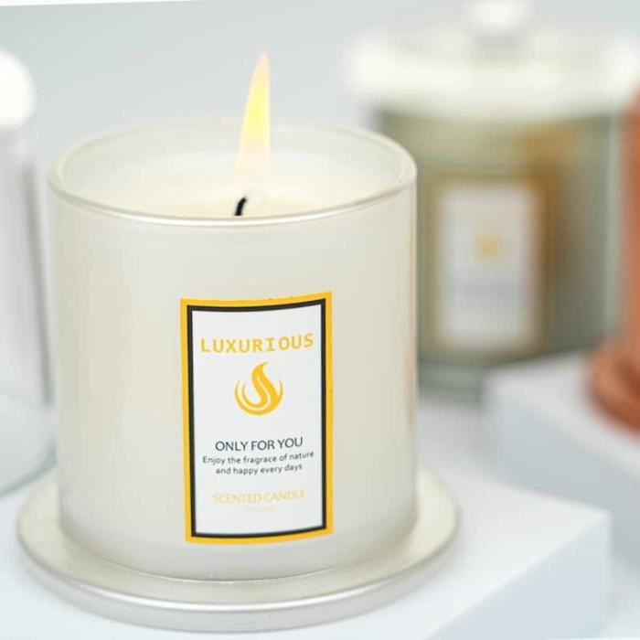 4Pcs Bougie Parfuée 4,4 OZ Coffret Bougies Parfuées Cadeau De Bougies