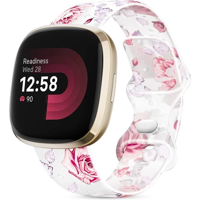 Bracelet Fleuri Compatible avec Fitbit Versa 4 Fitbit Versa 3