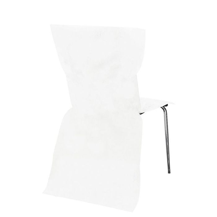 24 HOUSSES DE CHAISE INTISSÉ BLANC