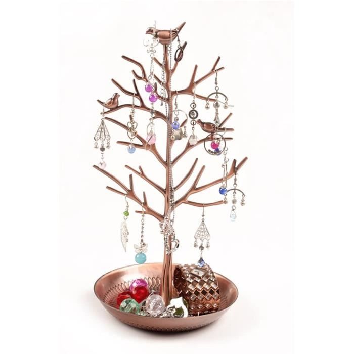 Boite Rangement Arbre à Bijoux Dazone Fer Forgé 31cm Porte