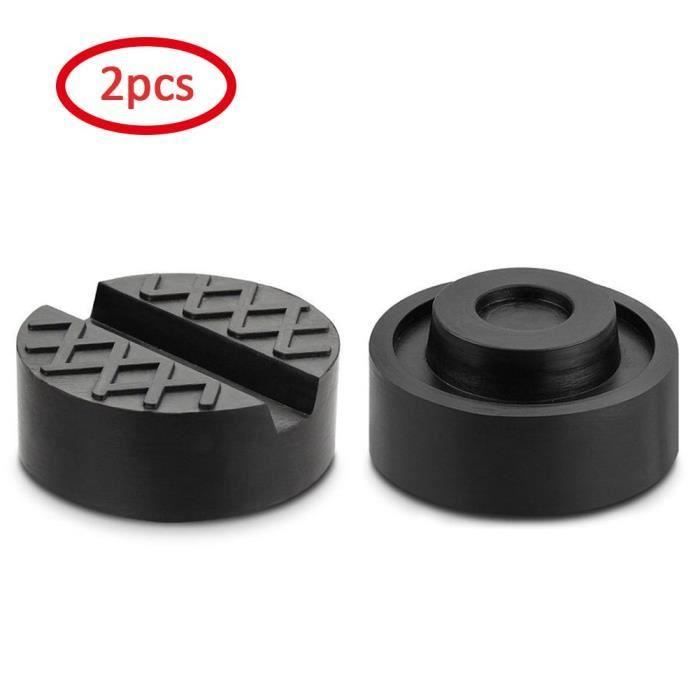 Lot De 2 Bloc De Caoutchouc Tampon Cric Hydraulique Auto Coussin Cric De Voiture Élévateurs Auto Solide Protéger Le Bas