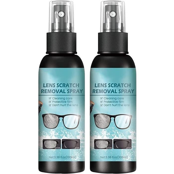 Spray Anti-Rayures pour Verres De Lunettes, Liquide De Réparation De Verres De Pare-Brise, Spray Nettoyant pour Verres De Lunettes