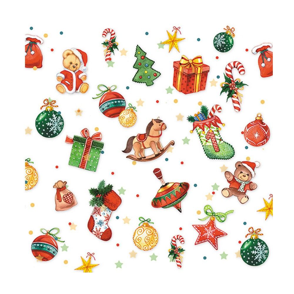 12 serviettes en papier Noël Père Noël