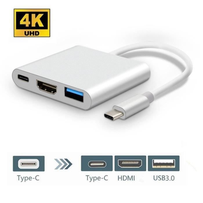 USB Type-C vers HDMI / USB3.0 / USB 3.1 Adaptateur Type-C - Cdiscount TV  Son Photo