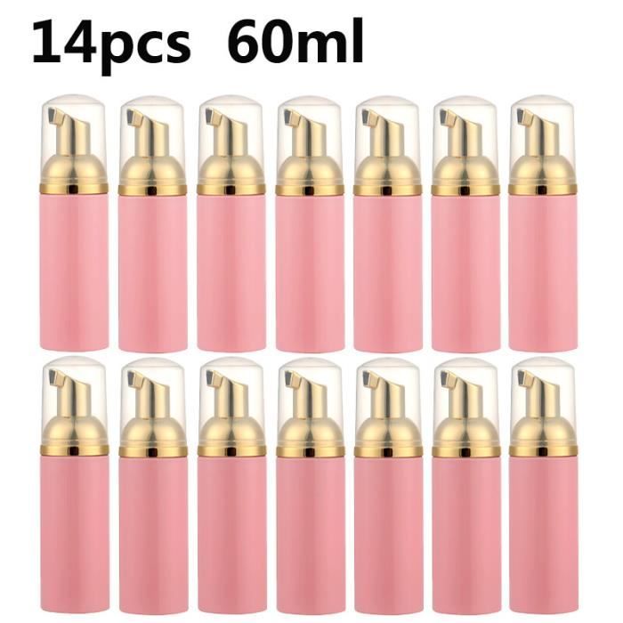 Flacon Vide Distributeur Mousse 60 Ml Avec Brosse - Pour Shampoing, Gel Douche, Rechargeable, Portable Voyage