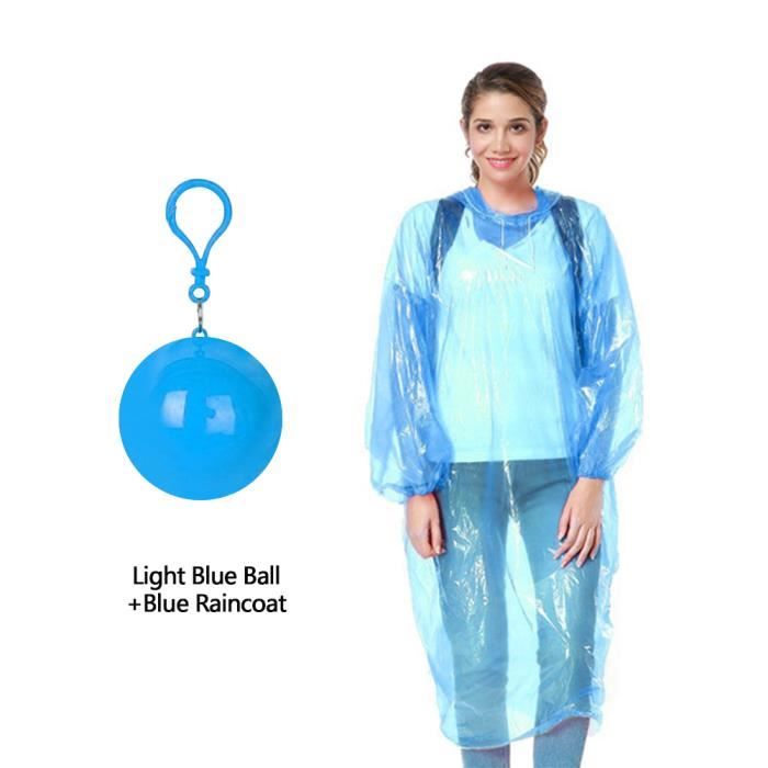 Lot De 5 Ou 10 Ponchos De Pluie Jetables Transparents - Imperméables Avec Capuche Pour Homme, Femme & Ado - Randonnée, Camping, Voyage