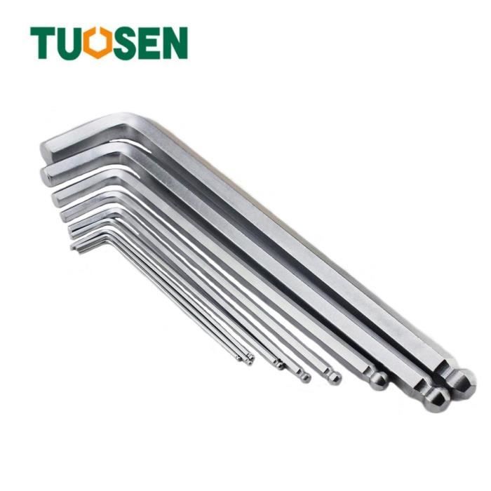 S&R Lot De 9 Clés Allen Hexagonales De Qualité Industrielle - 1/16