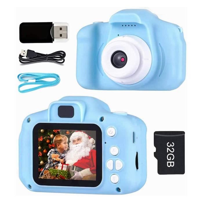 Appareil photo Compact,Mini caméra X2 de dessin Animé,1080P HD,jouets pour  enfants,écran IPS de 2.0 pouces,prise - Blue with Card - Cdiscount Jeux -  Jouets