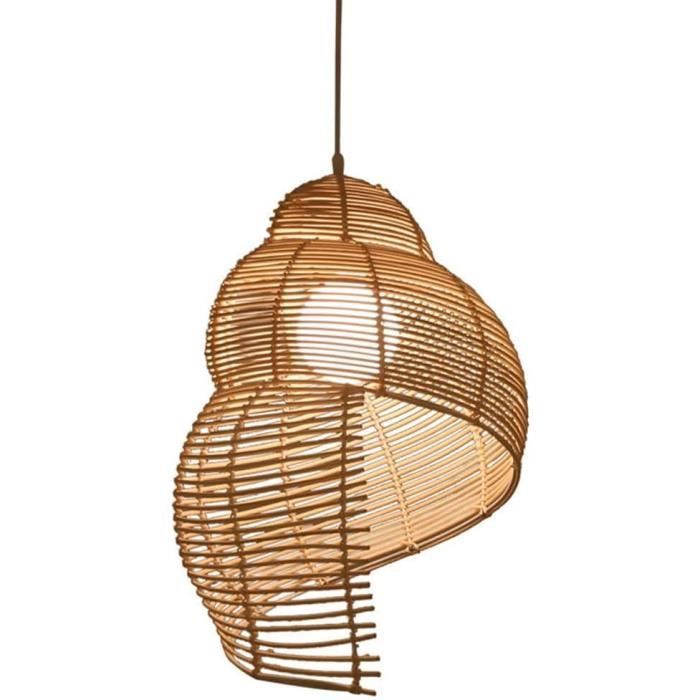 Suspensions à Batterie En Rotin - Lot De 2 - Éclairage Extérieur/intérieur E27, Télécommande - Style Bohème Pour Jardin, Balcon, Chambre