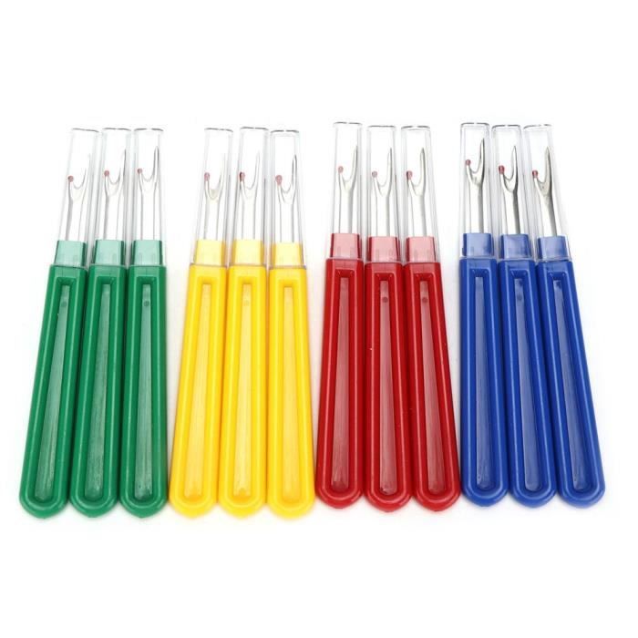 Découseur à Couture En Métal | Lot De 2 Outils (découseur & Dissolvant De Fil) | Pour Cuir, Tissu, Bricolage | Design Rétro