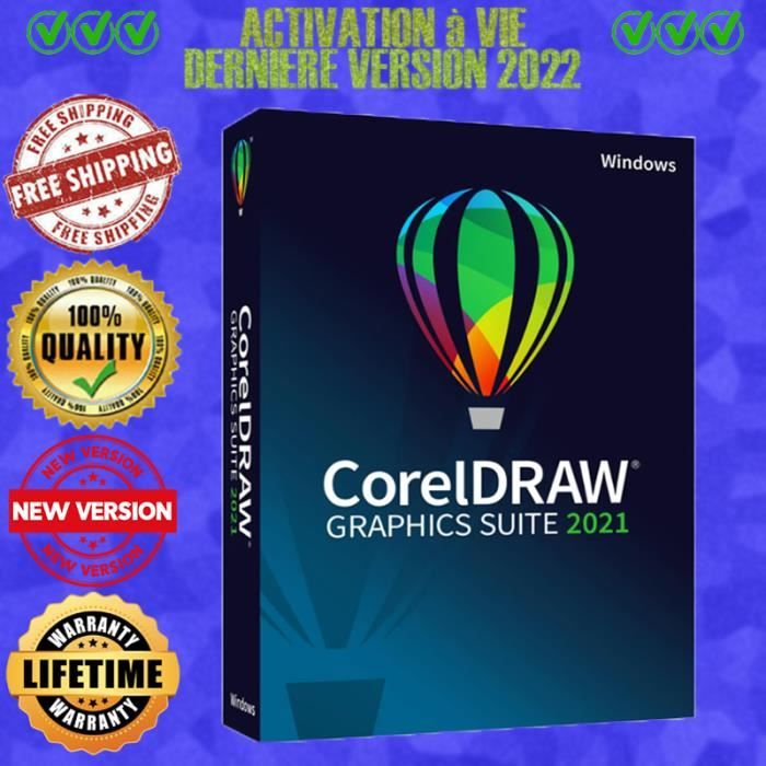 CorelDRAW Graphics Suite 2021 PC WINDOWS 🔥🔥ACTIVATION À VIE🔥🔥EMAIL LIVRAISION EXTRA-RAPIDE (20s) (à Télécharger)🔥🔥