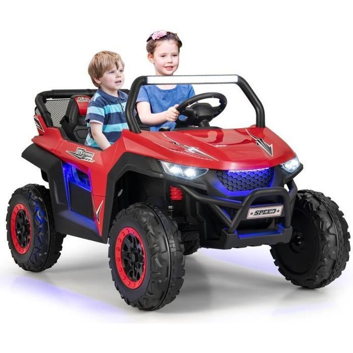 COSTWAY Voiture Électrique Mercedes-Benz 12V Enfant 3-8 Ans – Télécommande 2.4G, Suspension, Effets Son/Lumière, Rose