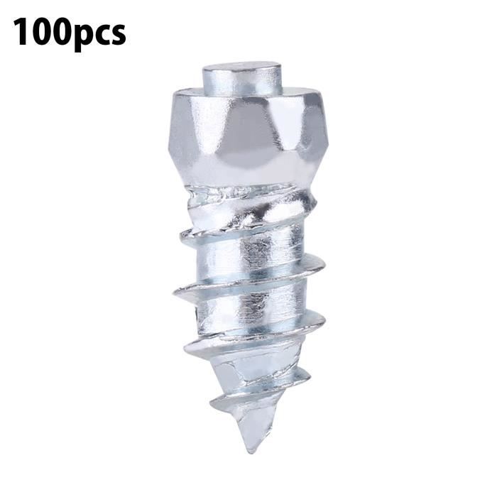 100 Goujons De Pneu à Visser 4x12 Mm + Outil D’Installation – Pointes Neige Pour VTT, Scooter, Moto, Voiture