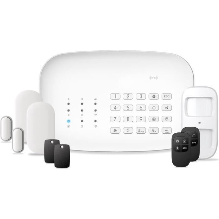 kit dalarme Wifi/GSM avec sécurité Sirène fournit un moyen très efficace pour protéger votre maison et bureau A4 TecPeak Système dalarme domestique sans fil