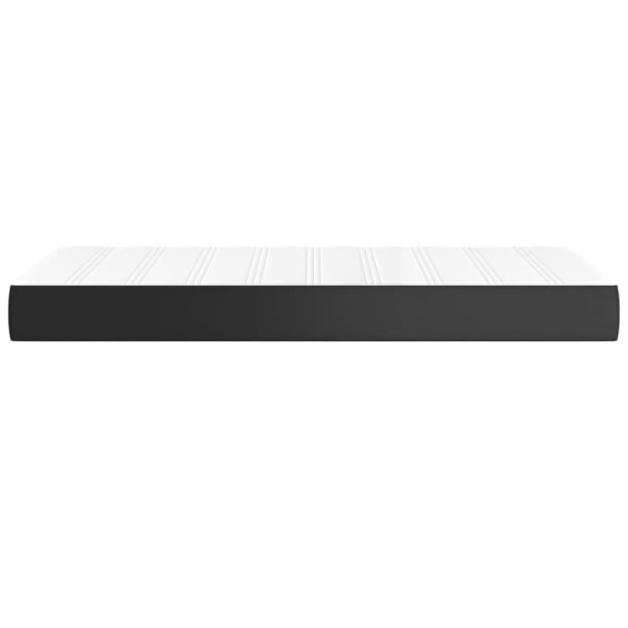 Matelas à ressorts ensachés FAFEICY - Noir - 80x200x20 cm - Similicuir