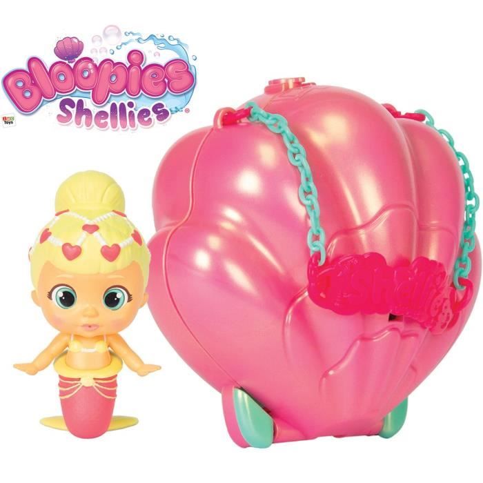 Mini poupée à collectionner - IMC TOYS - BLOOPIES SHELLIES - Sirène qui s'ouvre dans l'eau - Accessoires inclus