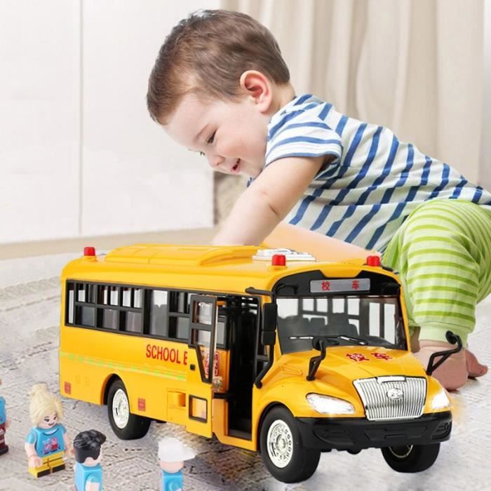 Grande taille inertie voiture jouets école Bus modèle moulé sous pression  et véhicule voiture avec éclairage musique Campus Bus joue - Cdiscount Jeux  - Jouets