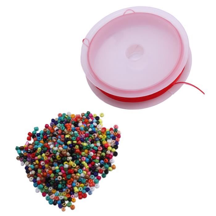 Kit DIY Noël 1300+ Pièces Perles Plastique + Chaîne 10m Vert/Rouge - Ornements Sapin, Bracelets, Décorations Fêtes Enfants