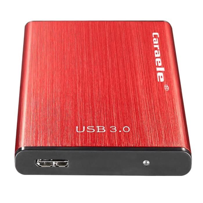 Disque Dur Externe de 2 To Type-C USB 3.1 HDD pour PC, Mac, Portable -  ROUGE