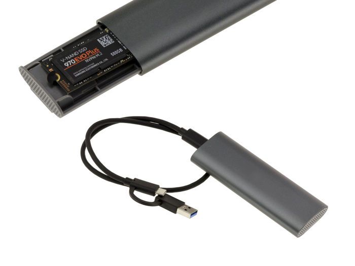 KALEA-INFORMATIQUE Clé USB boitier en Aluminium pour SSD M2 vers USB3 (USB  3.0 5G) pour SSD M2 de Type SATA Format 2230 2242 2280