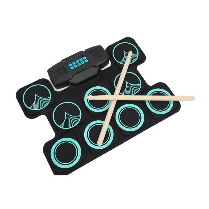 Rollable Instruments KIMISS Roll Up Tambour électronique Roll Up Drum Practice Pad Double ...