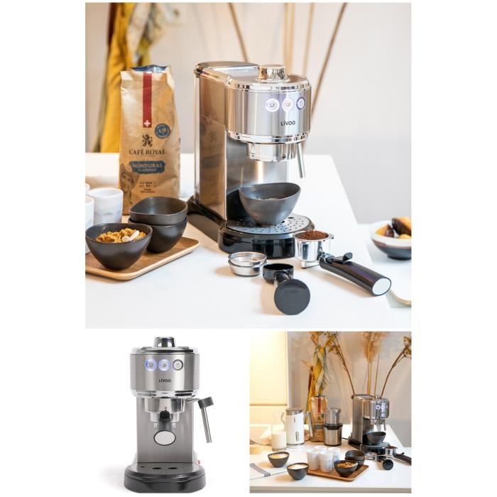 Cafetera Espresso NAPPO Barista Pro 7 en 1 1350W 20BAR Tanque de 1.5L, Thermoblock, Panel Táctil