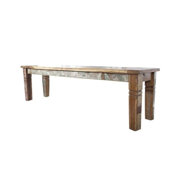 Banc Vintage en Bois de Récupération Laqué Multicolore - NATURE OF SPIRIT N° 36 - 180x40 cm Banc Vintage en Bois de Récupération Laqué Multicolore - NATURE OF SPIRIT N° 36 - 180x40 cm