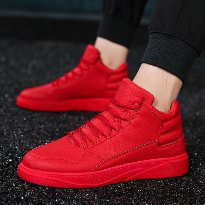 Baskets Homme Femme Mixte Chaussures Air FUNMOON Rouge