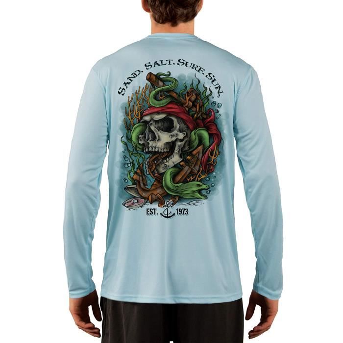 T-Shirt À Manches Longues Pour Hommes Chemises De Pêche Protection Uv