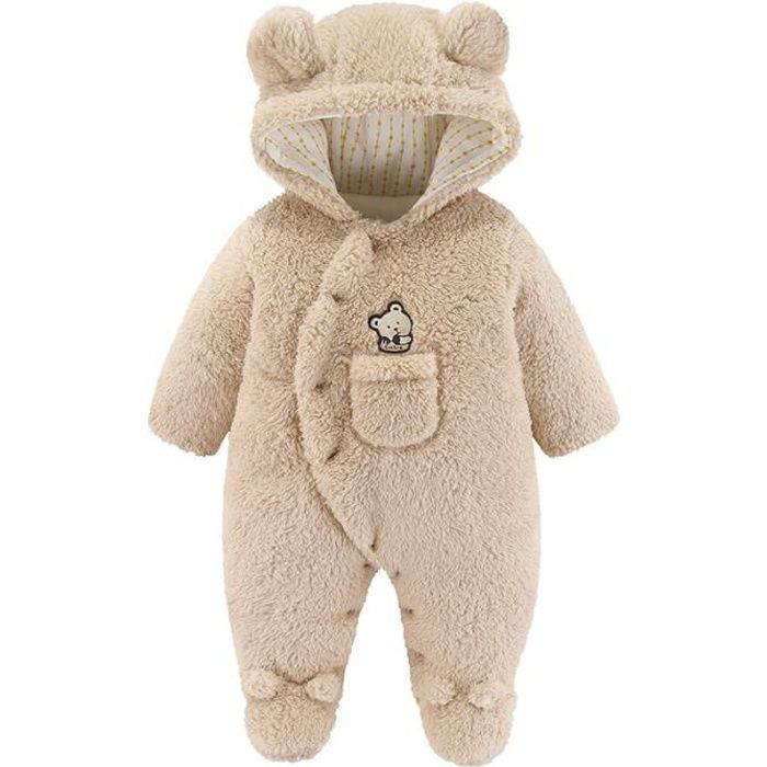 Combinaison Neige Bébé Fille Hiver Chaud Flanelle Grenouillère