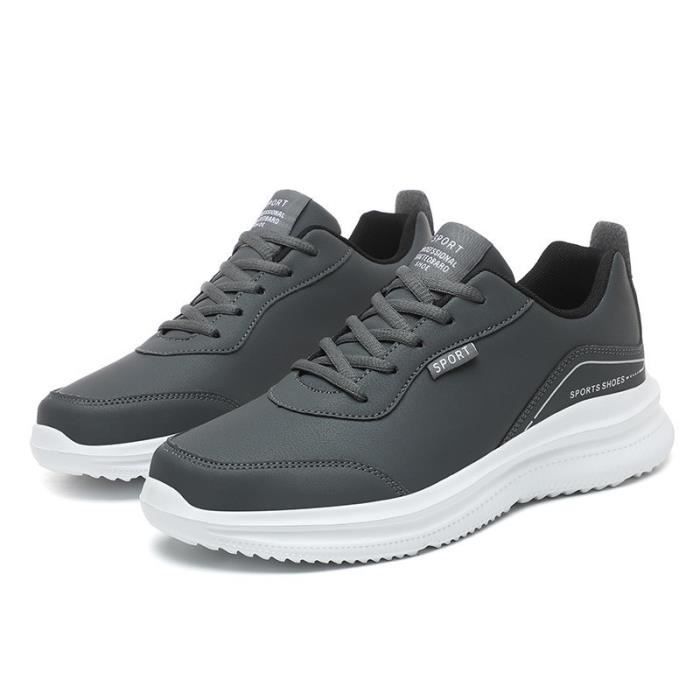 Baskets enfiler confortables et imperm ables pour hommes Gris