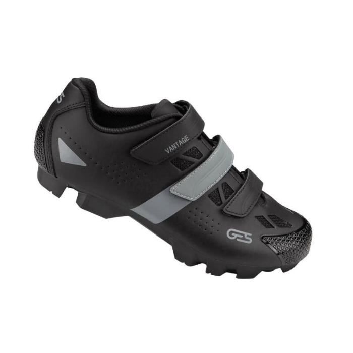 Chaussures VTT fixation 3 velcros SPD Ges Vantage2 - noir/gris - 41