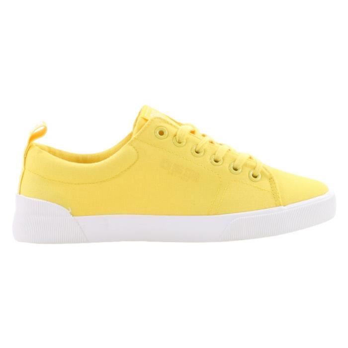 BIG STAR Chaussures Femme BIG STAR KK274050 Jaune - Dessus Textile - Talon Plat - Lacets