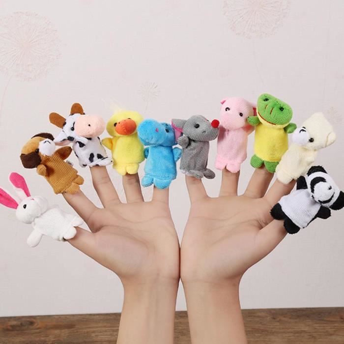 Ensemble de 10 marionnettes à doigts animaux MXZZAND - Jeux dactivité pour bébé