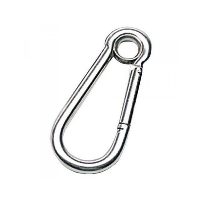 PUCSIQ Lot De 6 M5 Platine Oeil INOX, Mousqueton Platine Ancrage INOX