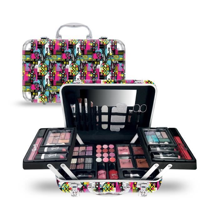Mallette à Maquillage VidaXL Rose - Coffret Valise Cosmétique 37x24x35 Cm