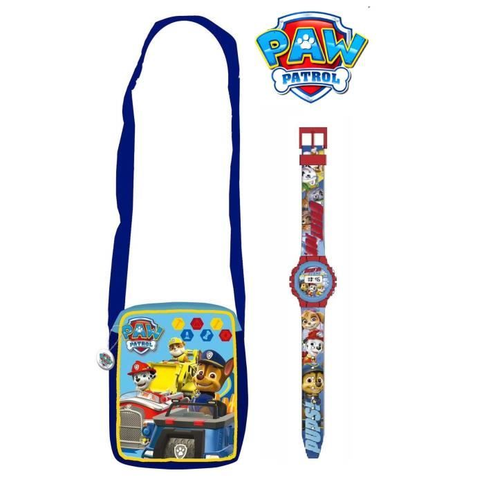 Sac Bandoulière Paw Patrol Pour Enfant - Licence Officielle - Polyester, Plusieurs Poches - Bande Réglable - Multicolore