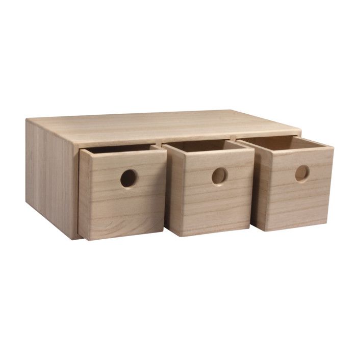 Commode en bois avec 3 tiroirs Commode en bois avec 3 tiroirs
