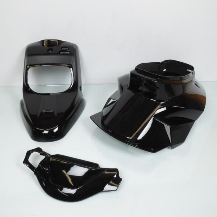 Kit carénage noir brillant Replay pour scooter MBK 50 Booster 1999 à 2003 - MFPN : 4 pieces noir brillant-121431-2N