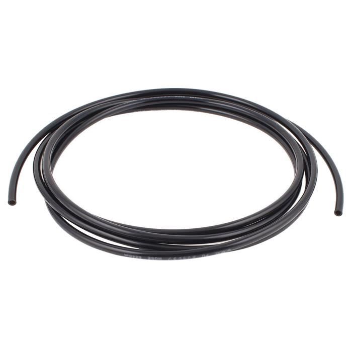 HUAZIZ Pneumatic Tuyau D'air En Polyuréthane, 4 Mm (diamètre Intérieur) X 6 Mm (diamètre Extérieur) Avec 14 Raccords Pneumatiques Noir 10 M