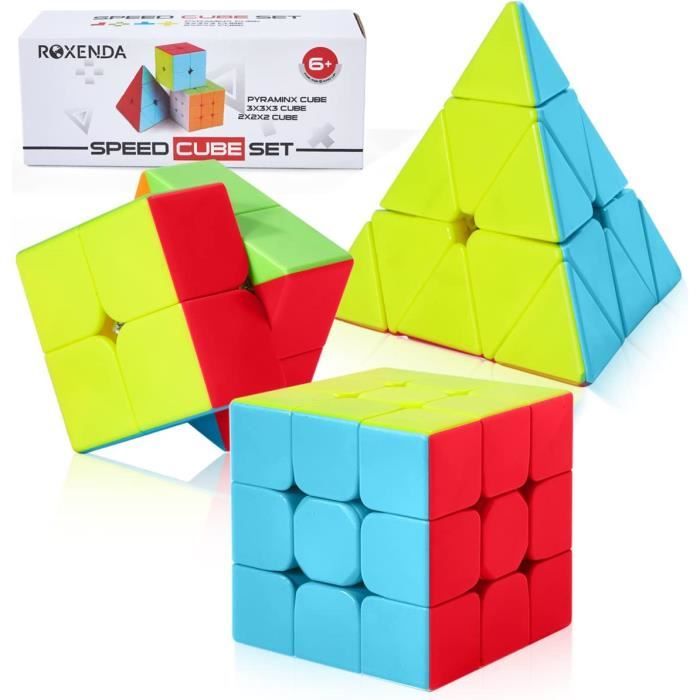 Pyraminx Roxenda ROXENDA Speed Cube Set, Cube de Vitesse 2x2 3x3 Pyramid less Cube ...