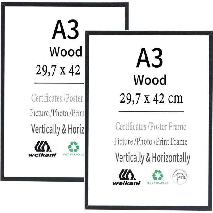 Lot De 2 Cadres Photo Ronds Blanc Et Noir - 12,7 X 12,7 Cm, MDF, Verre PS - Pour Mur Ou Table, Décoration Moderne