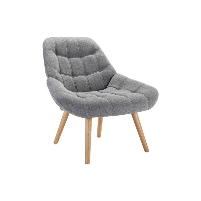 Fauteuil en tissu gris LUOSTO